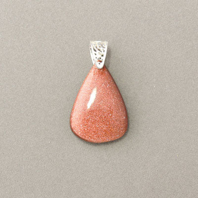 Gold Stone- Tear Drop Pendant