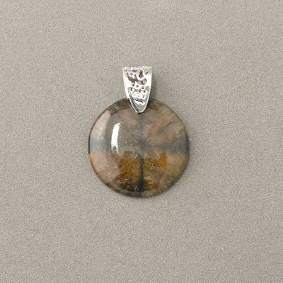 Andalusite (Cross Stone)- Round Pendant