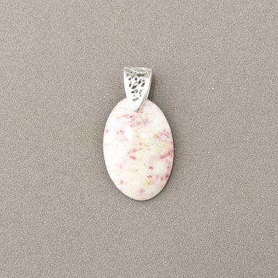 Cinnabar Quartz- Oval Pendant