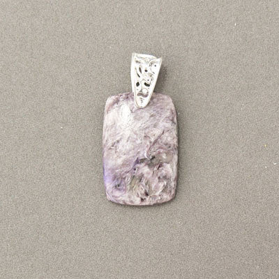 Charoite- Rectangular Pendant