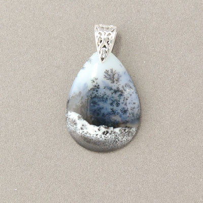 Dendritic Agate- Tear Drop Pendant
