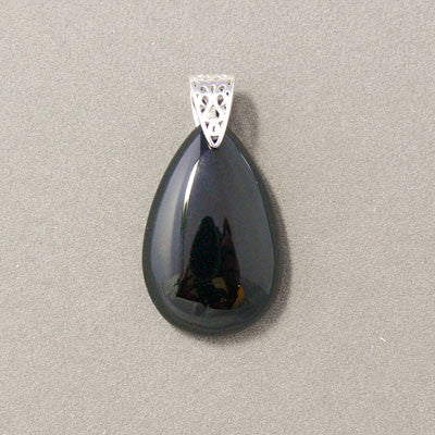 Black Onyx- Rectangular Pendant