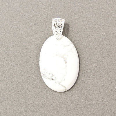Howlite- Oval Pendant