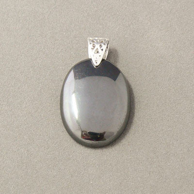 Hematite- Oval Pendant