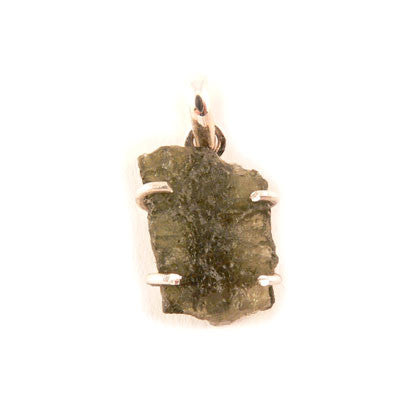 Approximately 2 grams- Sterling Silver Moldavite Pendant