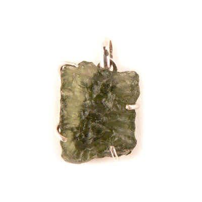 Approximately 3 grams- Sterling Silver Moldavite Pendant