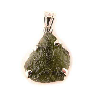5.4 grams- Sterling Silver Moldavite Pendant