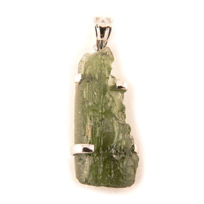 5.7 grams- Sterling Silver Moldavite Pendant