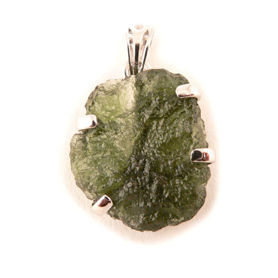 6.3 grams- Sterling Silver Moldavite Pendant