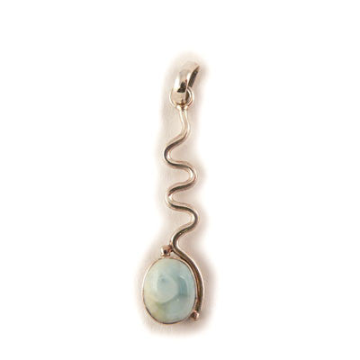 Approximately 3 grams- Sterling Silver Larimar Pendant