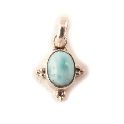 Approximately 2.2 grams- Sterling Silver Larimar Pendant