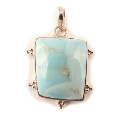 10.3 grams- Sterling Silver Larimar Pendant
