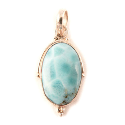 6.1 grams- Sterling Silver Larimar Pendant