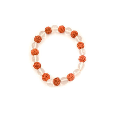 Bracelet- Rudruckshaw and Crystal with Elastic Band