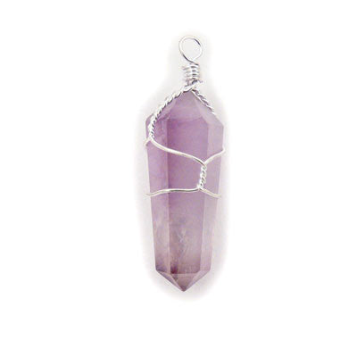 Wire Wrap Point Pendant- Amethyst