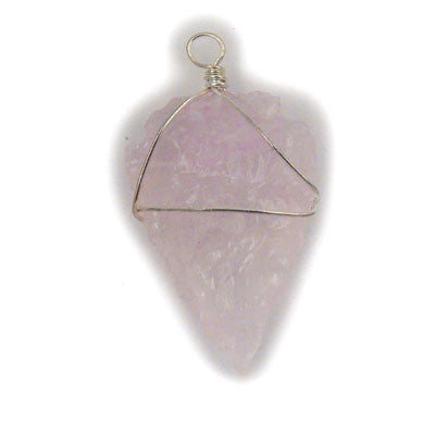 Wire Wrap Arrowhead- Rose Quartz