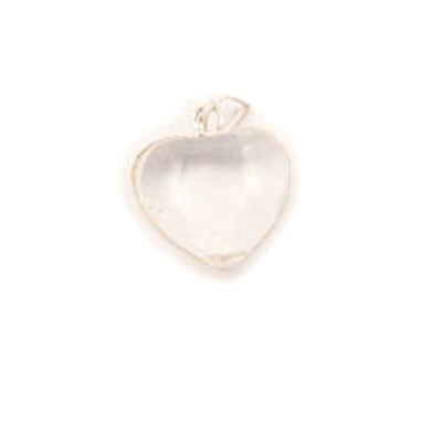 Heart Pendant with Wire Outline- Crystal