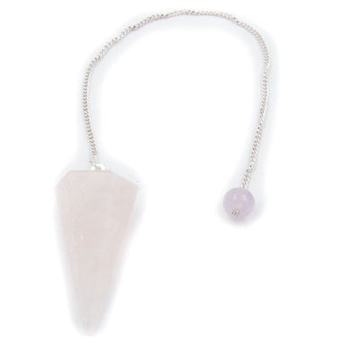 6 Sided Pendulum- Rose Quartz