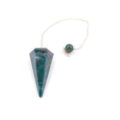 6 Sided Pendulum- Blood Stone