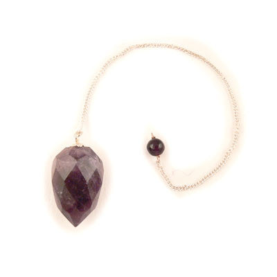 Drop Facet Pendulum- Amethyst
