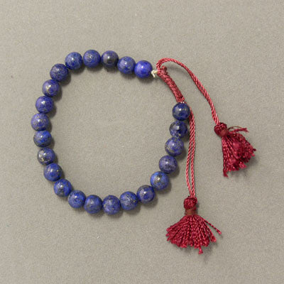 Bracelet- Stone Bead with Shambala Knot- Lapis Lazuli
