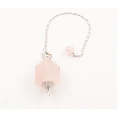 Multi-Corner Pendulum- Rose Quartz