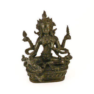 Green Tara- Extra Large with Extended Flames and Flowers	 Resin Statue