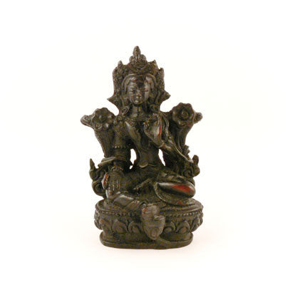 Green Tara- Small Resin Statue