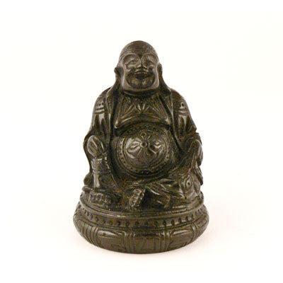 Prosperity Buddha- Carved Sitting Resin Statue